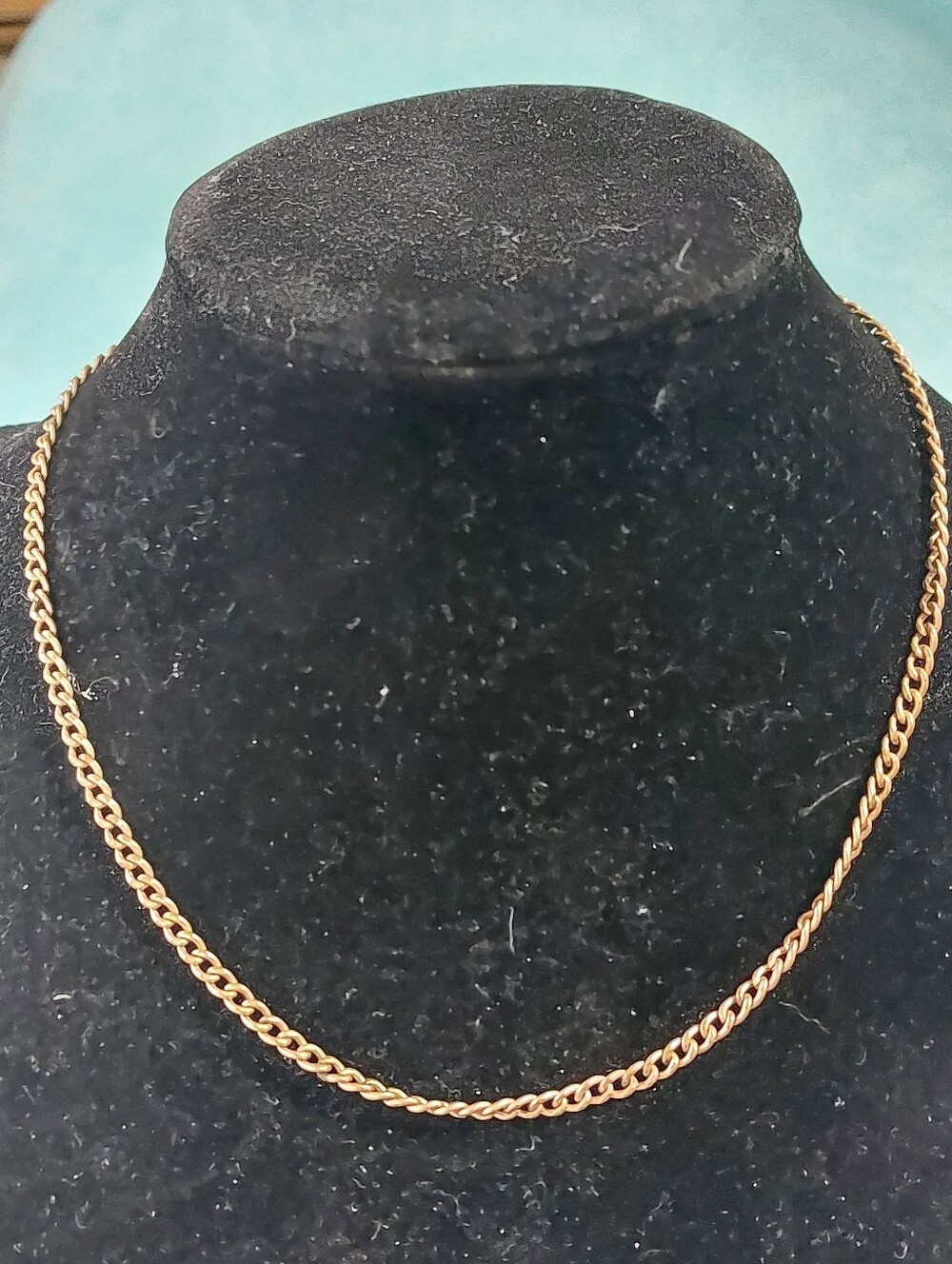 Victorian-Era S.O.B.& Co. Gold-filled Curb Link Vest Chain 15.5" "Mirror Finish"